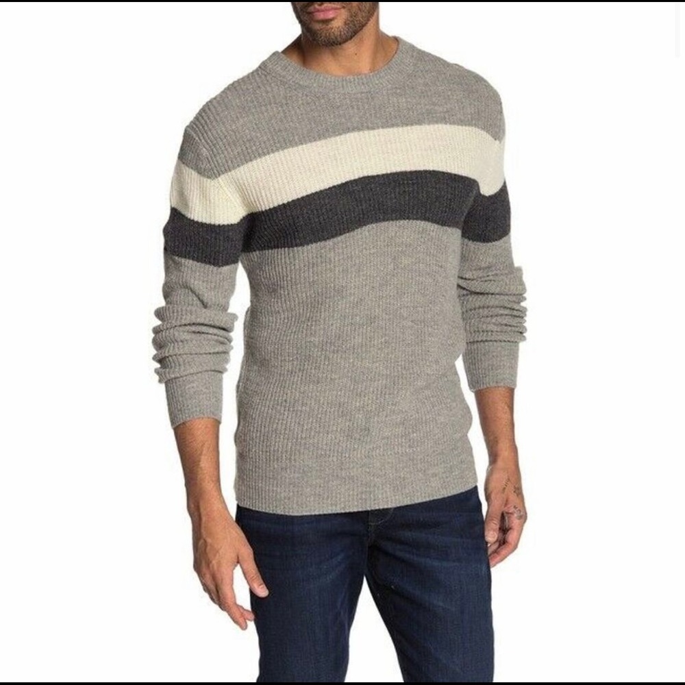 Slate & Stone Stripe Wool Blend Crew Neck Sweater